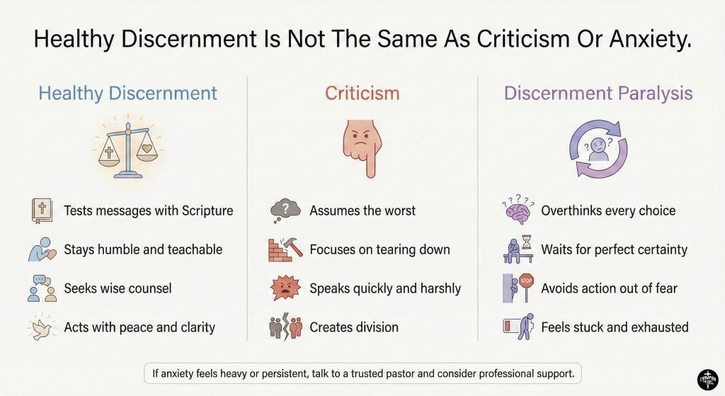 How to build biblical discernment in everyday Christian life 2 Discernment vs. Criticism vs. Anxiety Simple Comparison