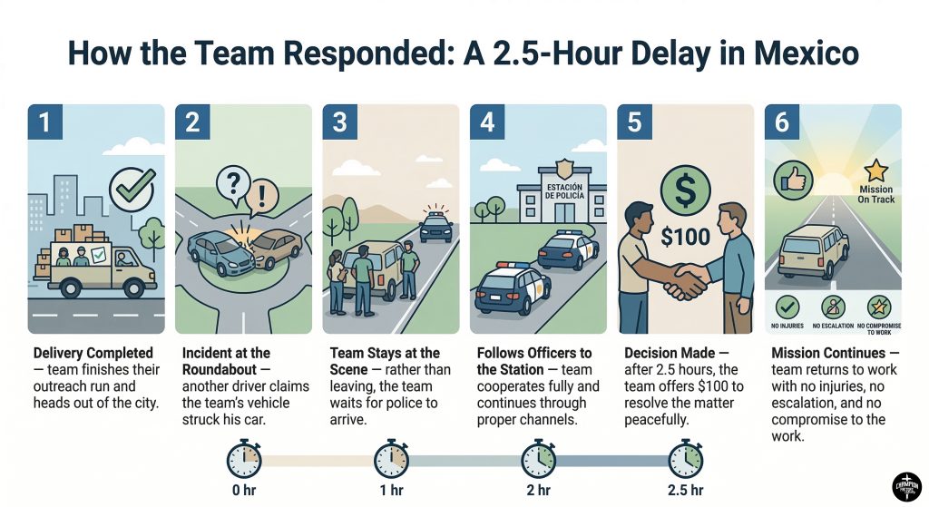 When the Road Pushes Back: How Our Team Kept the Mission Moving in Mexico 1 How the Team Handled the Delay — A Step-by-Step Breakdown
