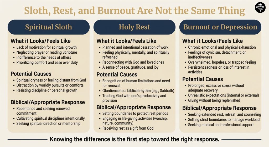 What the Bible Says About Sloth and Spiritual Laziness 1 Sloth vs. Rest vs. Burnout