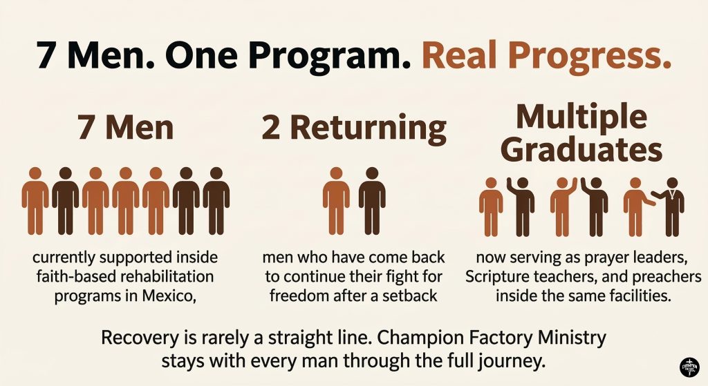 Faith-Based Recovery Beyond Borders: How Structured, Christ-Centered Programs Are Changing What Recovery Looks Like 2 Where Seven Men Are Today