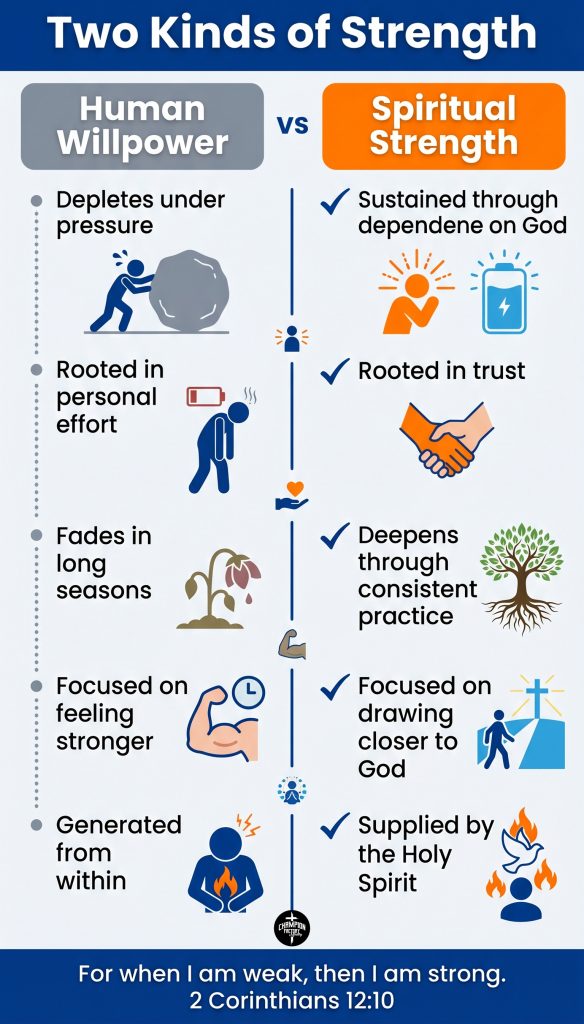 Biblical Fortitude and How Christians Build Spiritual Strength 2 Spiritual Strength vs. Human Willpower