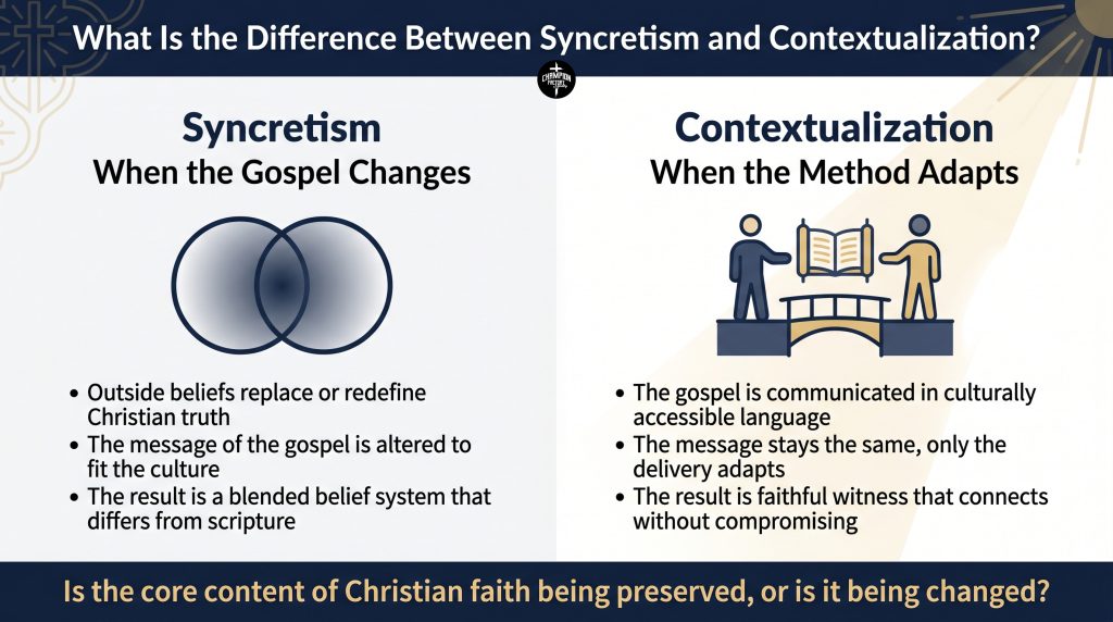What Syncretism Is and Why It Matters for Christians Today 1 Syncretism vs. Contextualization