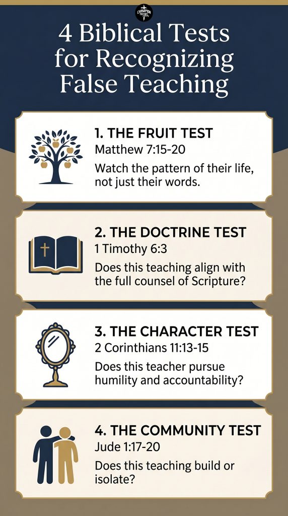 How to Recognize False Teaching in Modern Christianity 1 The Four Biblical Tests for False Teaching