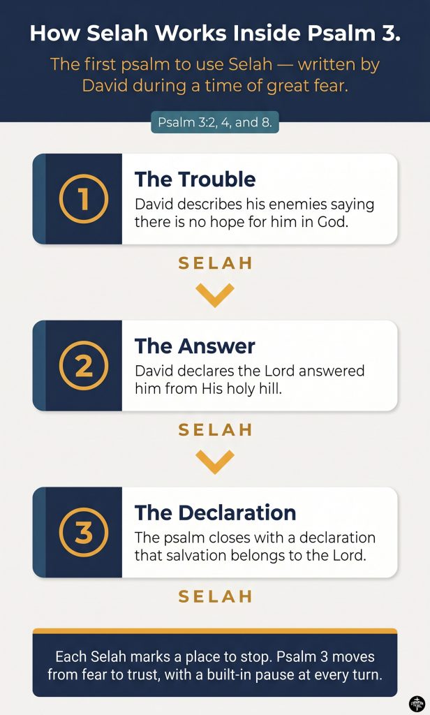 What Selah Means in the Bible and Why It Appears in Psalms 3 How Selah Functions Inside Psalm 3