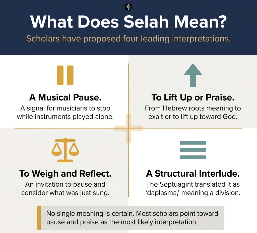 What Selah Means in the Bible and Why It Appears in Psalms 2 What Does Selah Mean_ Four Theories from Biblical Scholars