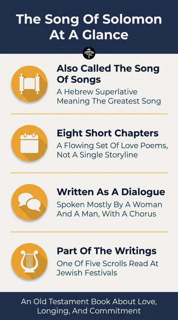 What the Song of Solomon Is About and Why It Matters 1 What the Song of Solomon Is at a Glance