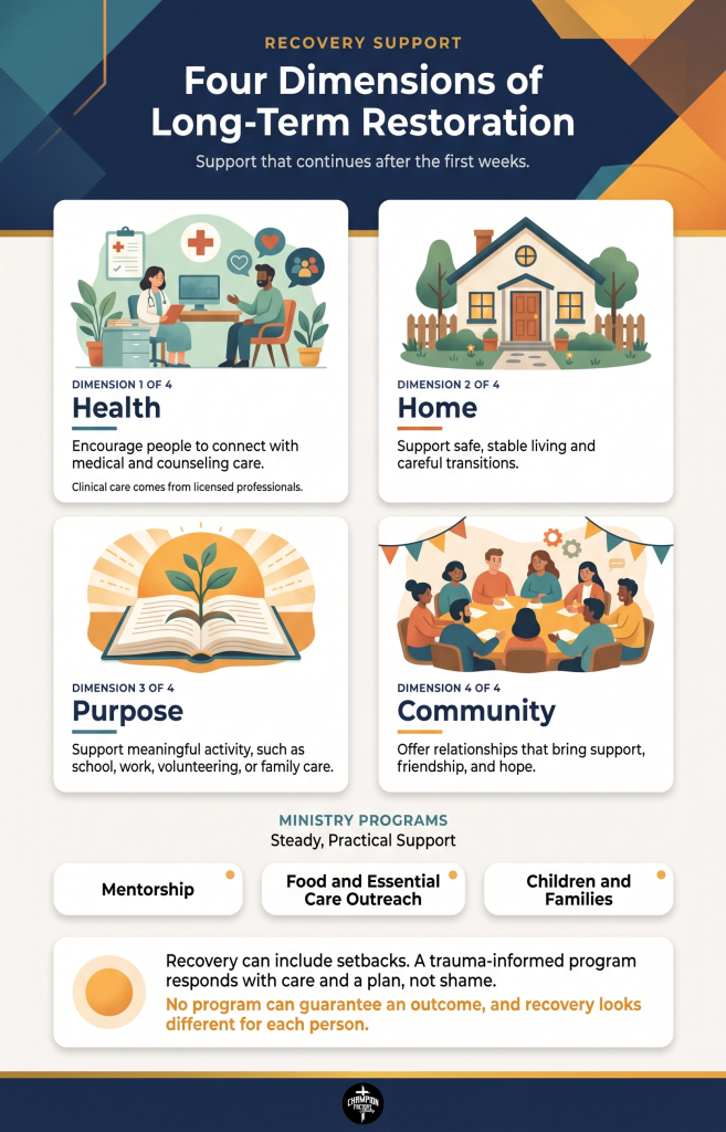 How Trauma-Informed Care Shapes Christ-Centered Recovery Programs 3 Four Dimensions of Long-Term Restoration