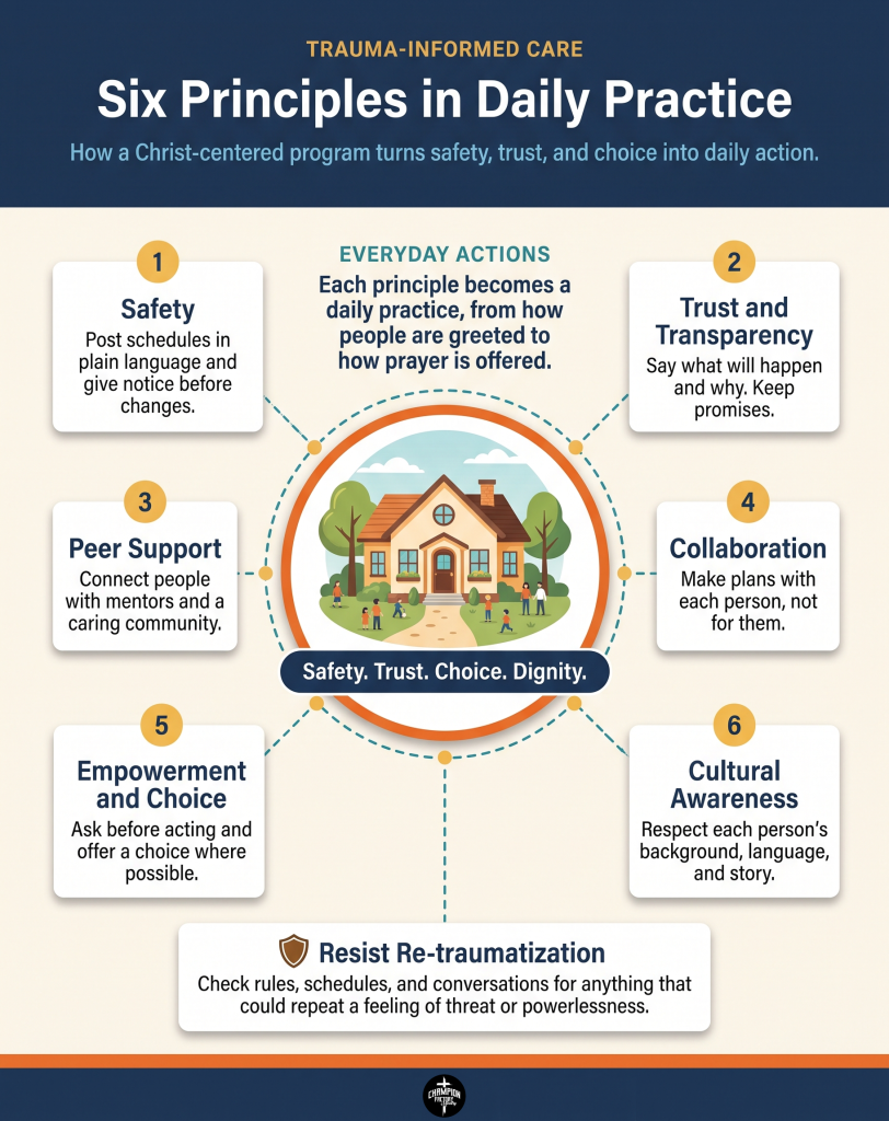 How Trauma-Informed Care Shapes Christ-Centered Recovery Programs 2 Six Principles in Daily Practice