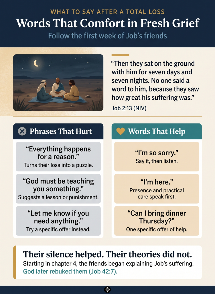 What to Do When a Family Loses Everything: A Faith-Based Response 2 Words That Comfort in Fresh Grief